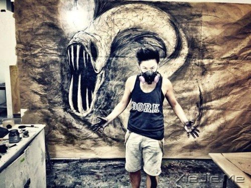 墙壁3D绘画图片